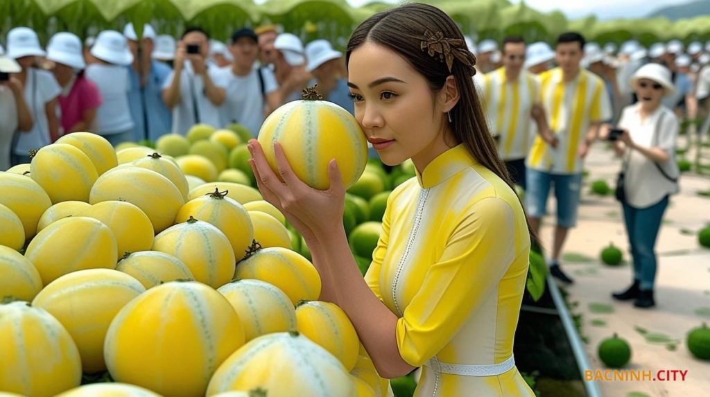 vườn dưa vàng hàn quốc lan điệp farm tiên du bắc ninh