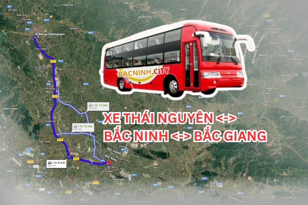 xe bắc giang thái nguyên giá vé, điểm đón, đánh giá tại bacninh.city