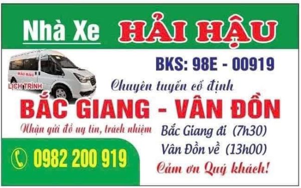 xe hải hậu bắc giang quảng ninh