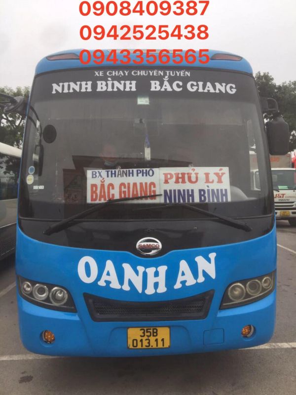 Xe Oanh An: Bắc Giang - Bắc Ninh - Phủ Lý - Ninh Bình