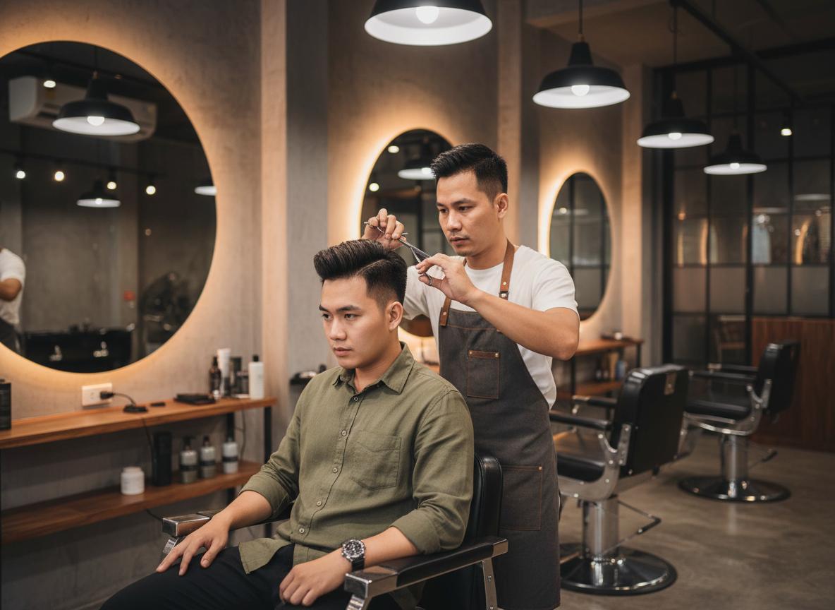 cắt t&oacute;c nam bắc ninh